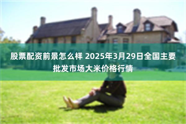 股票配资前景怎么样 2025年3月29日全国主要批发市场大米价格行情