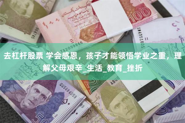 去杠杆股票 学会感恩，孩子才能领悟学业之重，理解父母艰辛_生活_教育_挫折