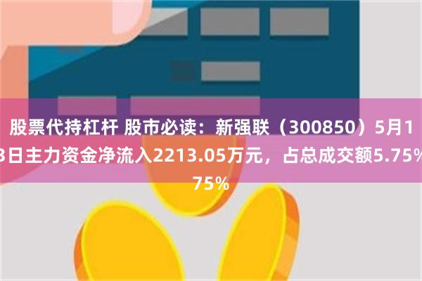 股票代持杠杆 股市必读：新强联（300850）5月13日主力资金净流入2213.05万元，占总成交额5.75%